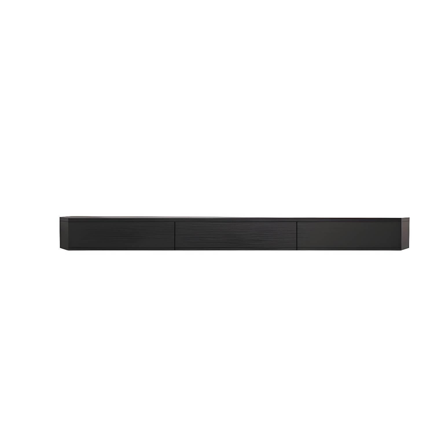 Contemporary Wall-Mounted TV Media Console with Cable Management