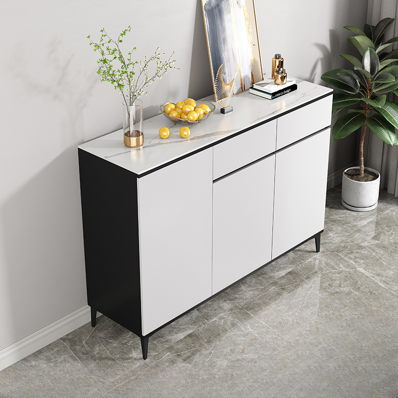 Versatile Sideboard with 2/3 Drawers, Closet Cabinet, Standard/Narrow/Wide Sizes, 3/Two Internal Shelves, Drawer Storage, Manufactured Wood/Stone Countertop, and 4/2/3 Doors