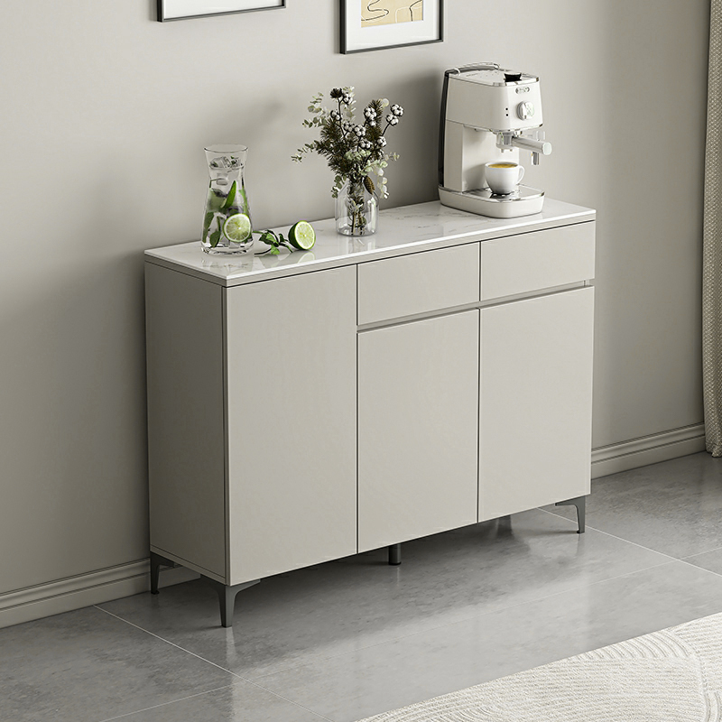 Contemporary Living Room Stone Top Sideboard with Doors and Drawers - image 3
