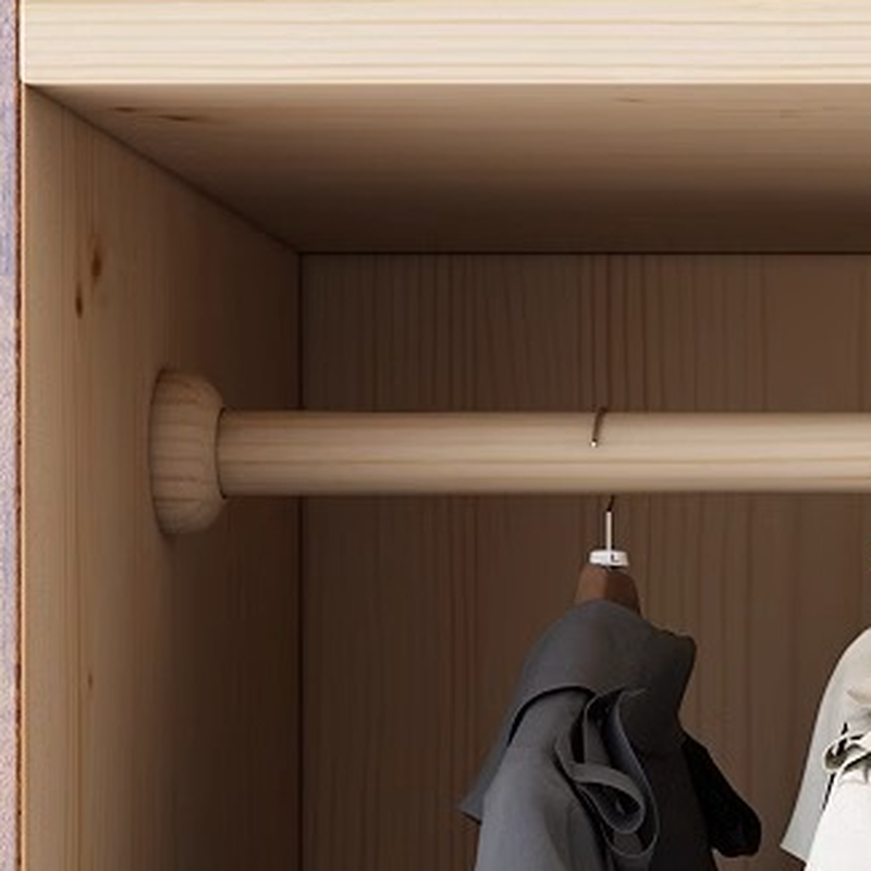 Sepia Modish Laminate Armoire Cabinet with Soft Close Door, Interior Shelves, and Clothing Rod - image 4