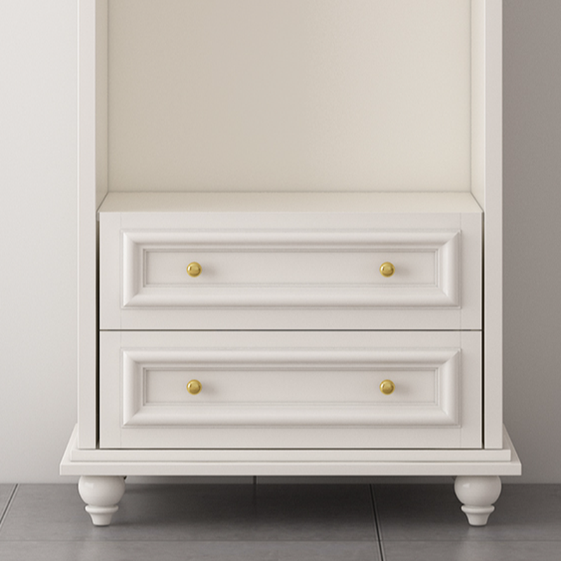 Chalk/Light Blue Contemporary Lumber Cabinet Armoire with Soft Close Drawer and Door, Interior Shelves, and Hanging Rod - image 4