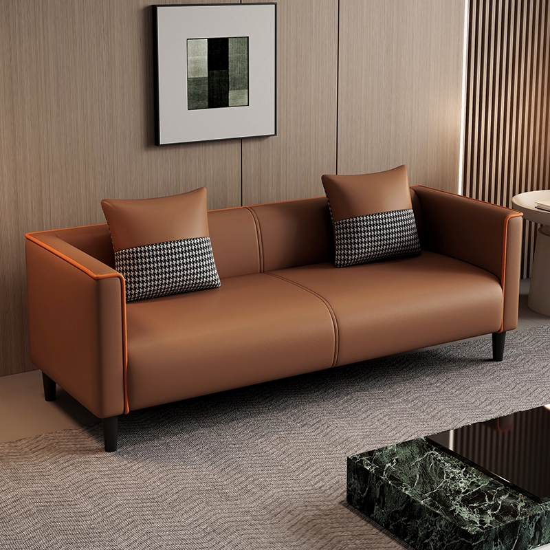 Versatile Standard Sofa/Loveseat/Single Sofa in Synthetic Leather with Grey/Dark Blue/Light Green Upholstery and Arm - image 3