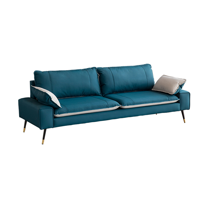 Modern Olive Green/Ink/Lemon Color Solid Color Leather/Corduroy Sofa Couch for Seats 4/Seats 3/Seats 2 - image 3