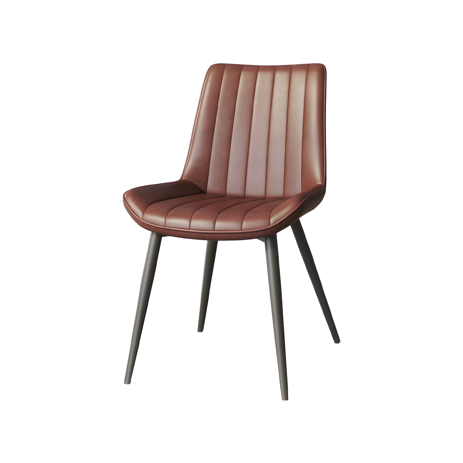 Scandinavian Study Room Leather Side Chair Matte Finish Parsons Dining Chairs - image 6