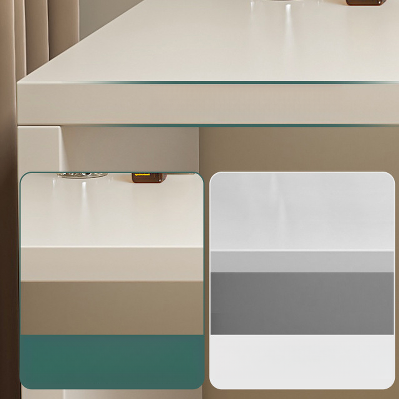 Chalk Modish Wood Makeup Vanity with Standard Length and Non-Upholstered Chair(s) - image 12