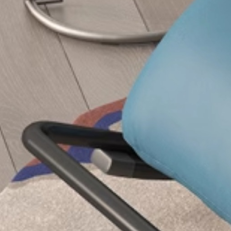 Black/Grey/Cerulean Simple Upholstered Rocking Seat for 2 with Padded Track Arm - image 13