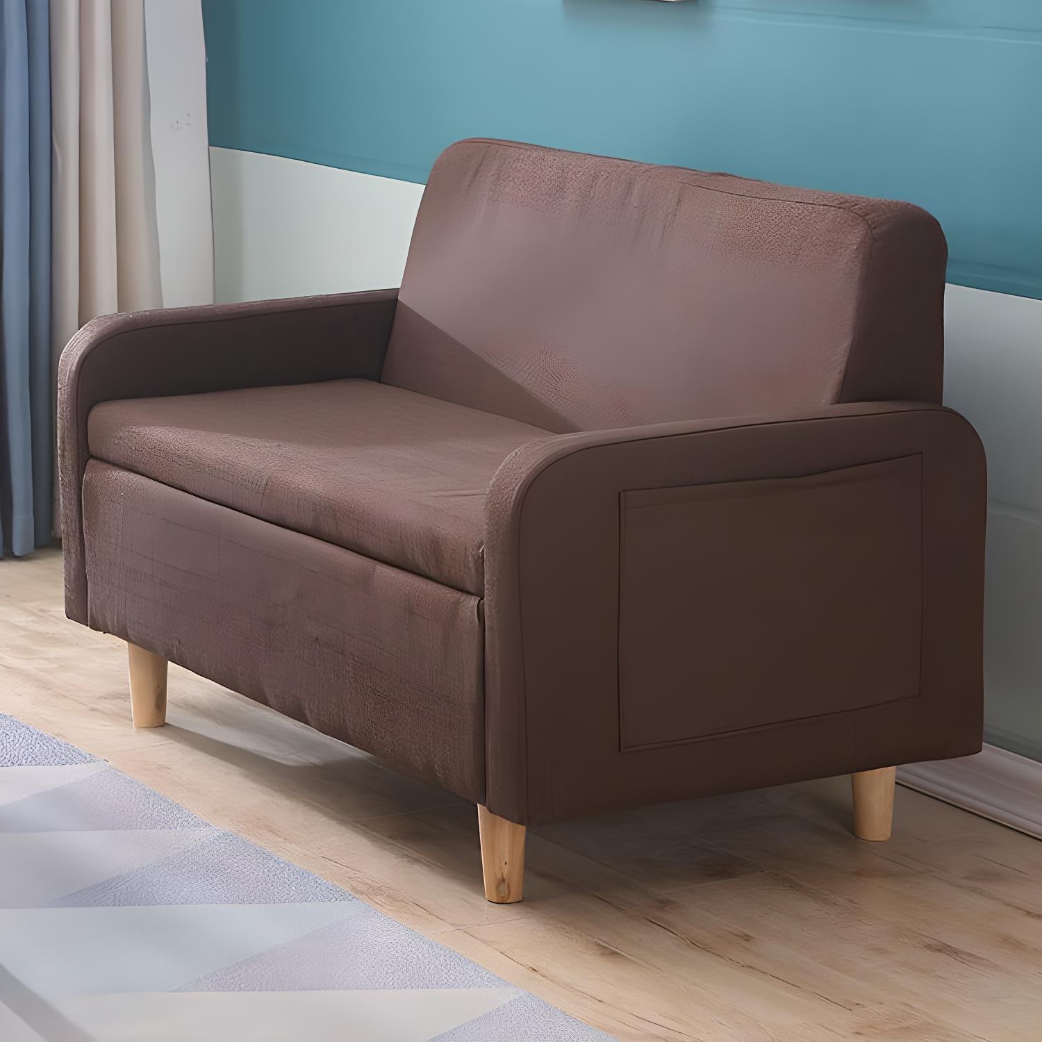 Contemporary Azure/Brown/Magenta Standard Sofa with Hidden Storage