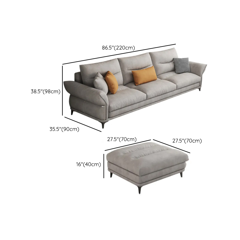 L-Shape/Straight Reversible/Horizontal Sofa Chaise/Sofa with Natural Wood Frame for Seats 5 - image 12