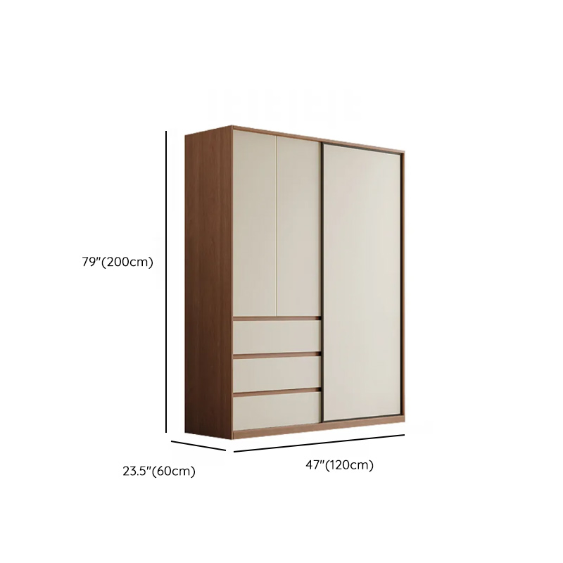 Multi-Color Simple Lumber Wardrobe Closet with Soft Close Drawer, Soft Close Door, Interior Shelves, and Clothing Rod - image 9