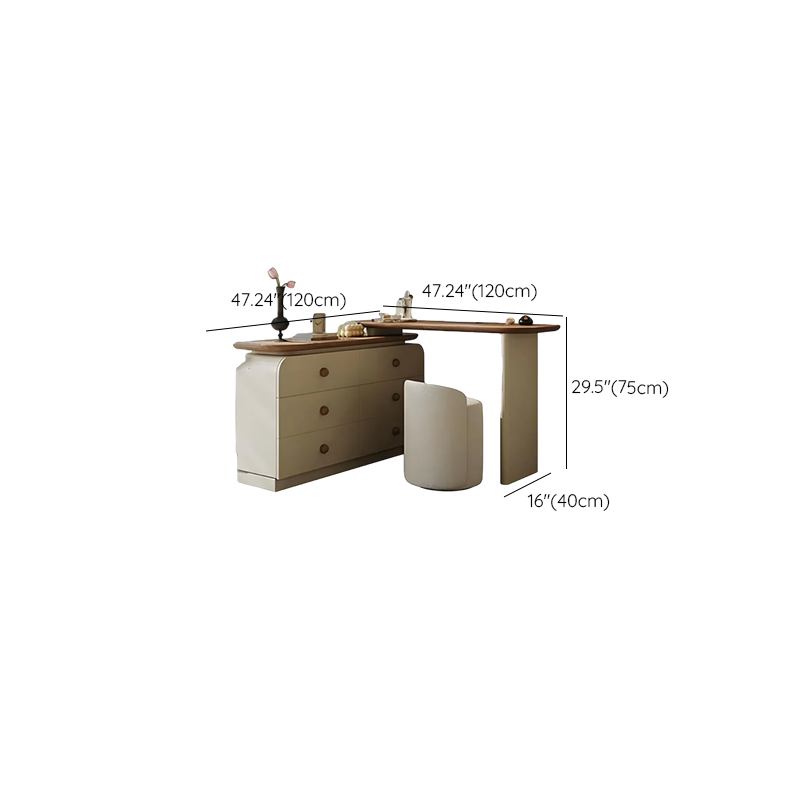 Modish Large Vanity Set/Makeup Vanity with Laminate Table Top, White Finish, 3 Drawers, Mirror Lights, and Scalable Design - image 17