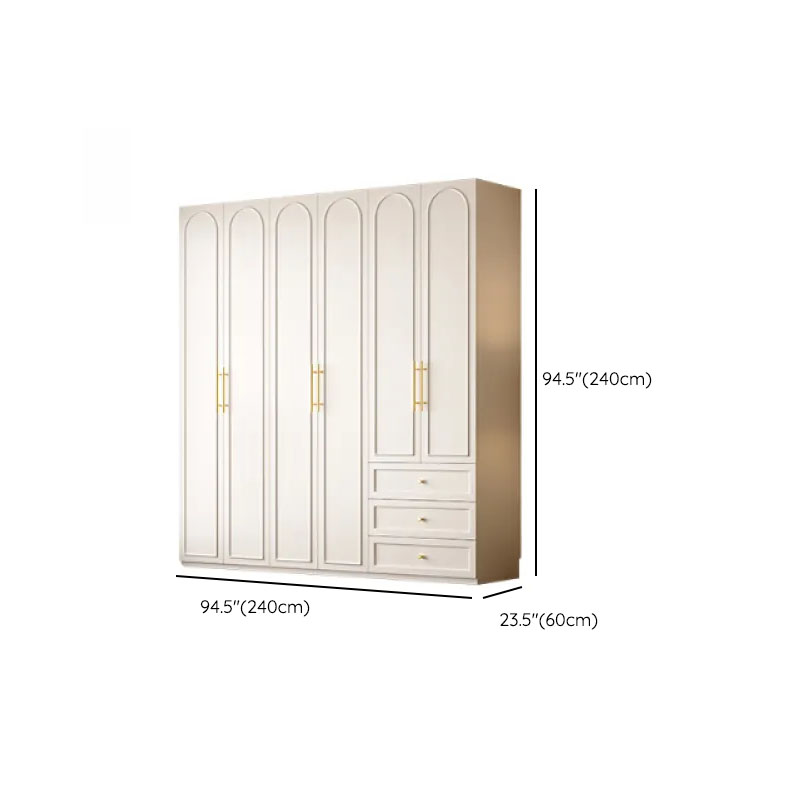 Chalk Modern Wooden Standalone Almirah with 3-Drawer/6-Drawer, Soft Close Door, and Interior Shelves - image 20