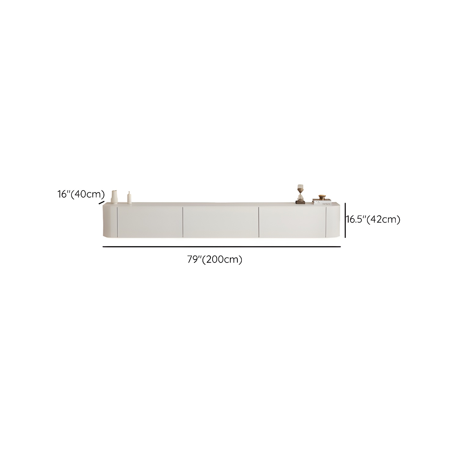 Modern Wood TV Stand Console White TV Media Stand with Drawers for Living Room - image 14