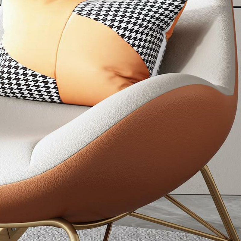 Modern Non-Scratch Armless Indoor Solid Wood Faux Leather Rocking Chair - image 13