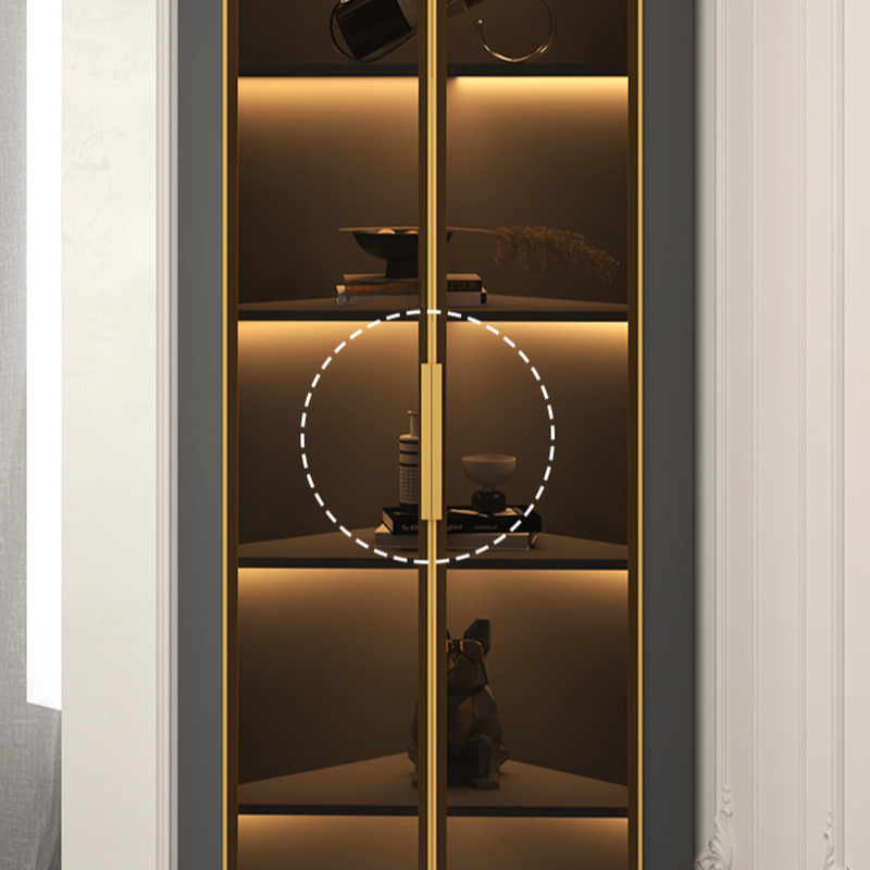 Art Deco Unattached Utility Storage Cabinet with Hydrophobic, Lighting, and Dove Grey Top - image 9