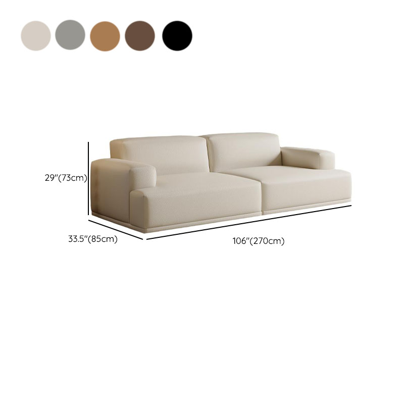 Modish Solid Color Standard Sofa in Black/Light Brown/Coffee for 5 Person/4-seater/3-seater - image 21