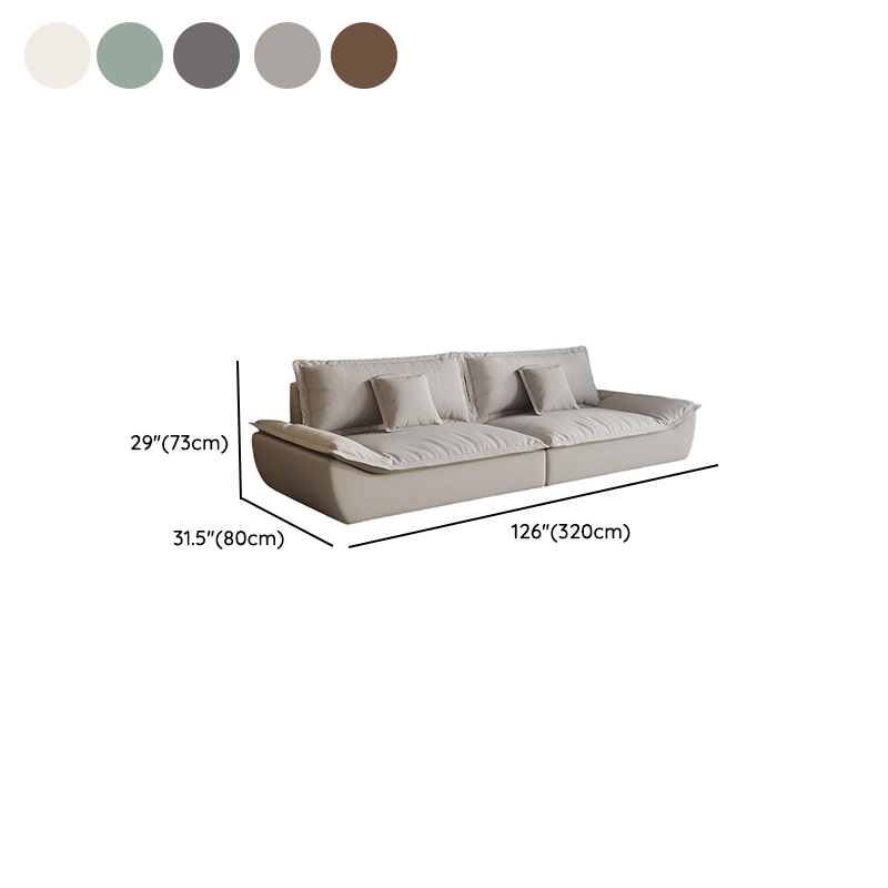 Modish Solid Color Stain Resistant Standard Sofa/Loveseat for 3-seater/4-seater/5 Person with 2 Pillows - image 27
