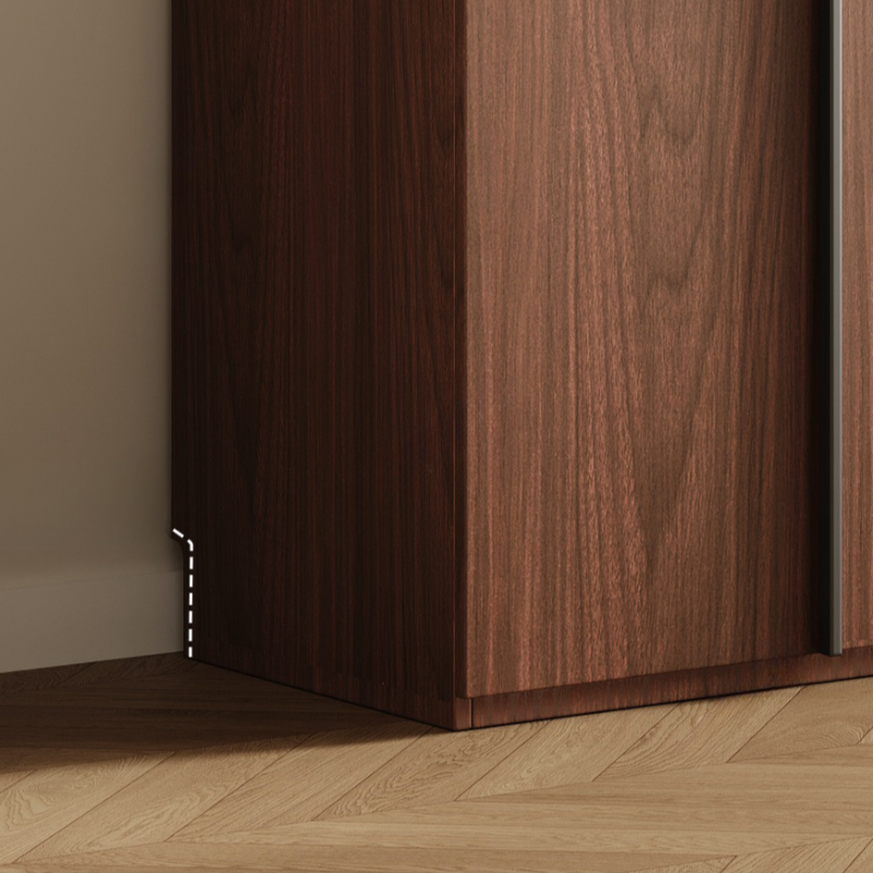 Cocoa Minimalist Natural Wood Wardrobe Closet with Compartments, Soft Close Door, Interior Shelves, and Clothing Rod - image 3