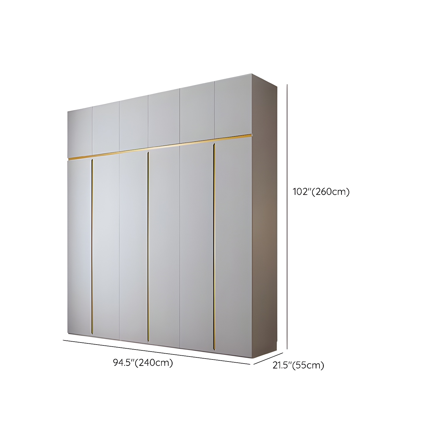 Contemporary Wooden Wardrobe Armoire with Shelves and Garment Rod - image 21