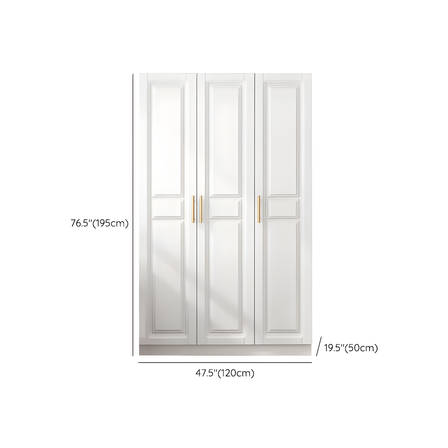 White Armoire Artificial Wood Wardrobe with Drawers and Clothes Rails Storage Cabinet - image 18