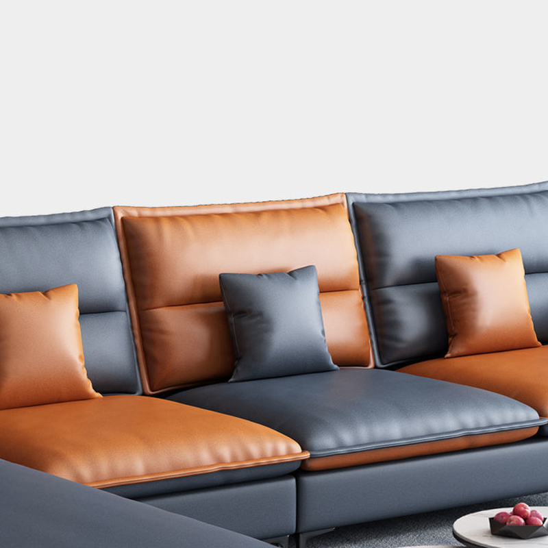 Casual Straight Stain Resistant Sofa in Dark Grey with Horizontal Orientation, Sponge Seat Fill, and Square Arm - image 4