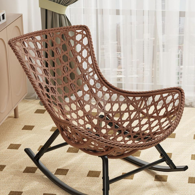 Trendy Upholstered Rocking Chair with Plush Cushioning - image 14