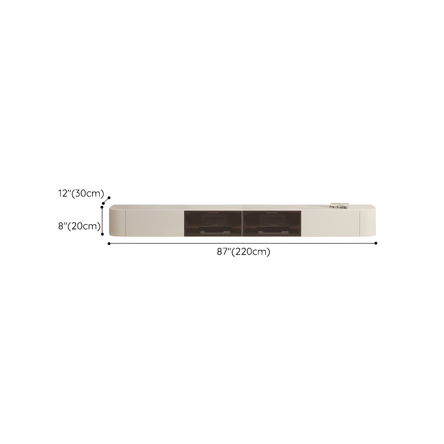 Modern White TV Media Stand Floating TV Stand Console with Drawers for Living Room - image 16
