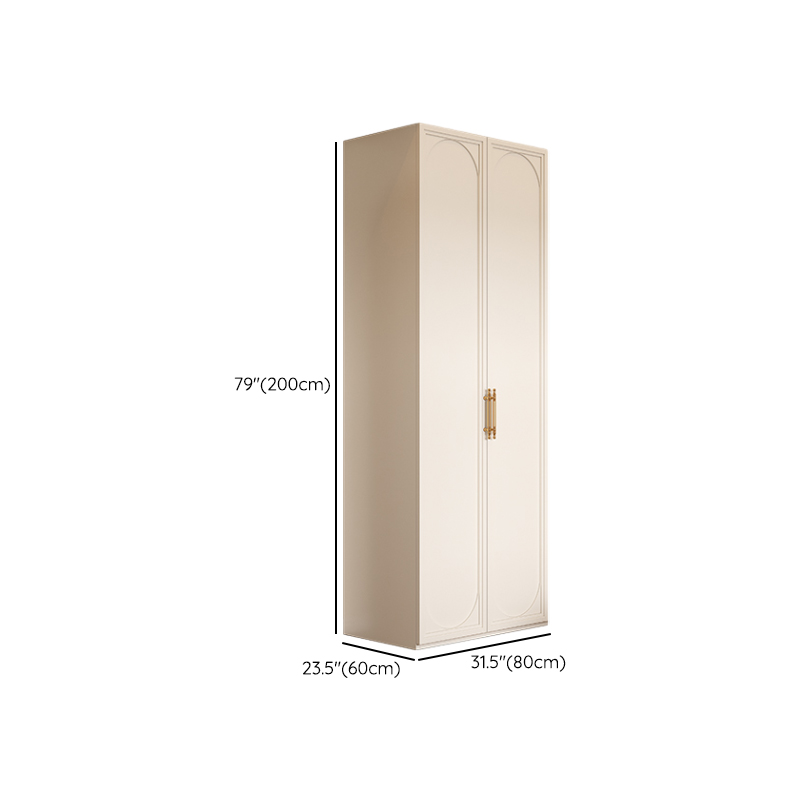 White Minimalist Laminate Wardrobe Closet with Compartments, Soft Close Door, Interior Shelves, and Clothing Rod - image 17