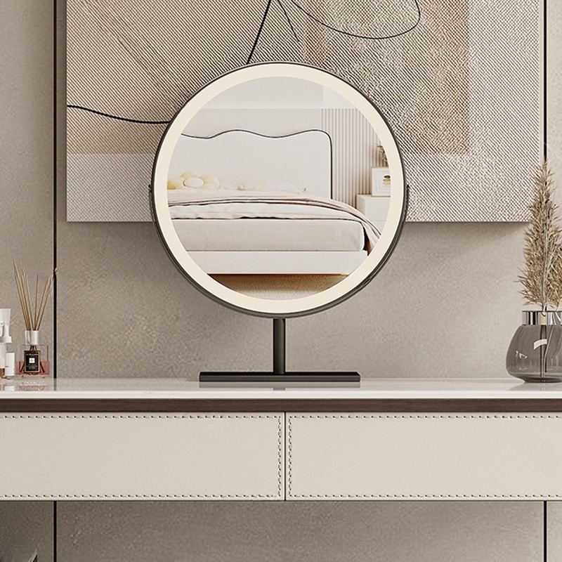 Modern Wood Vanity with Stone Top & 5 Drawers & Jewelry Storage & Assembly Required - image 9