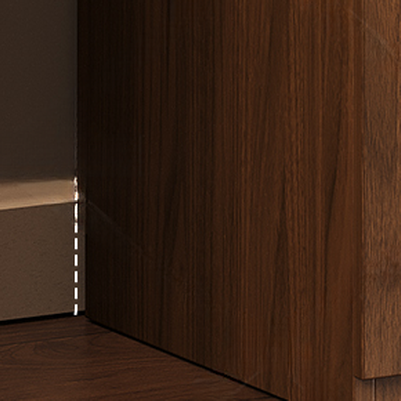 Modern Natural Wood Standalone Almirah with Soft Close Drawer and Door, Interior Shelves, and Hanging Rod - image 7