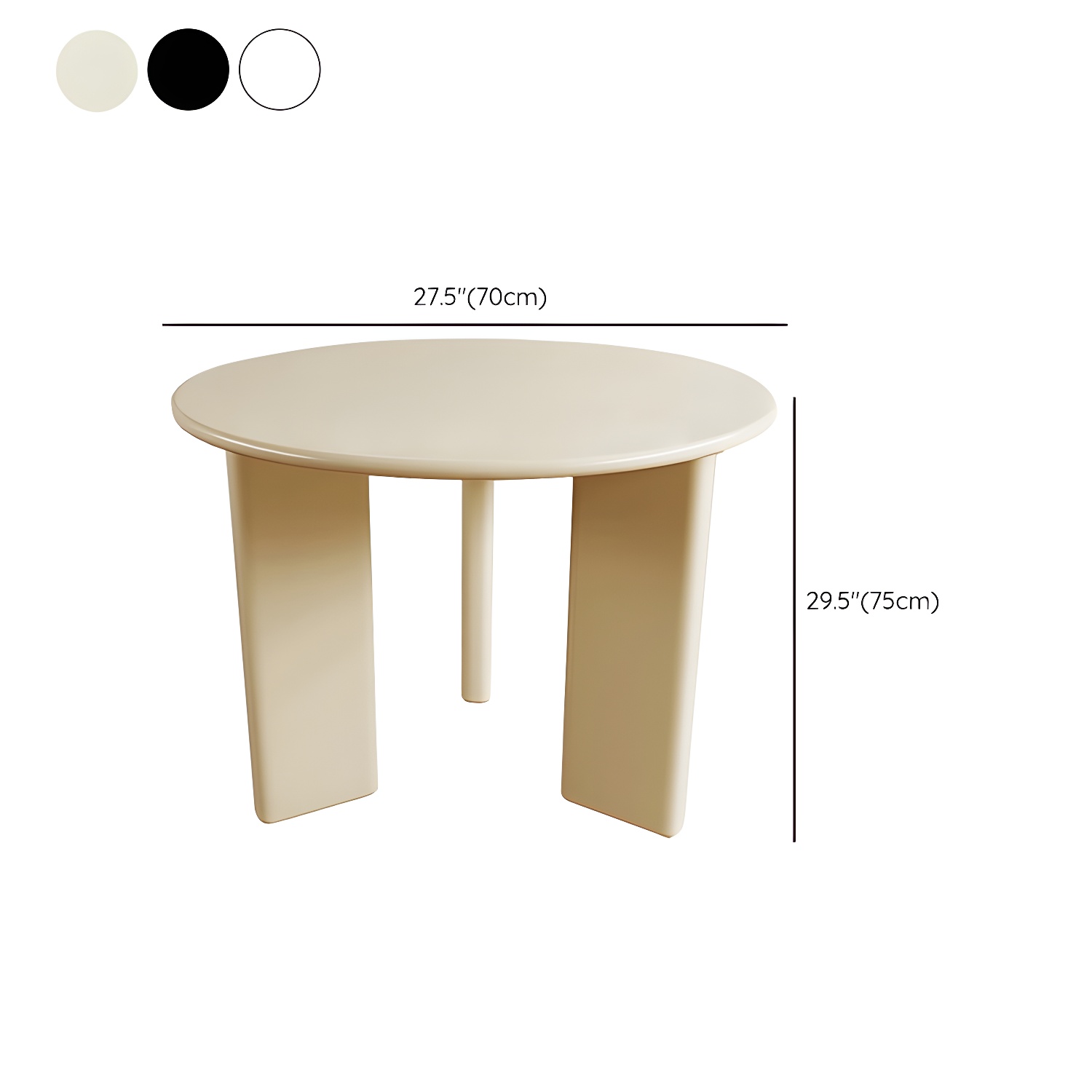 Scandinavian Round Wood Dining Table - Standard Height - Storage Not Included - image 10