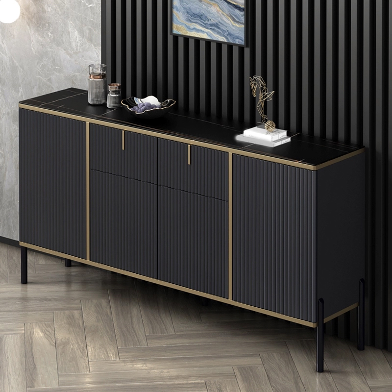 Glam Wood Sideboard Credenza with Cabinets and Drawers Assembly 40cm Width x 90cm Height - image 5