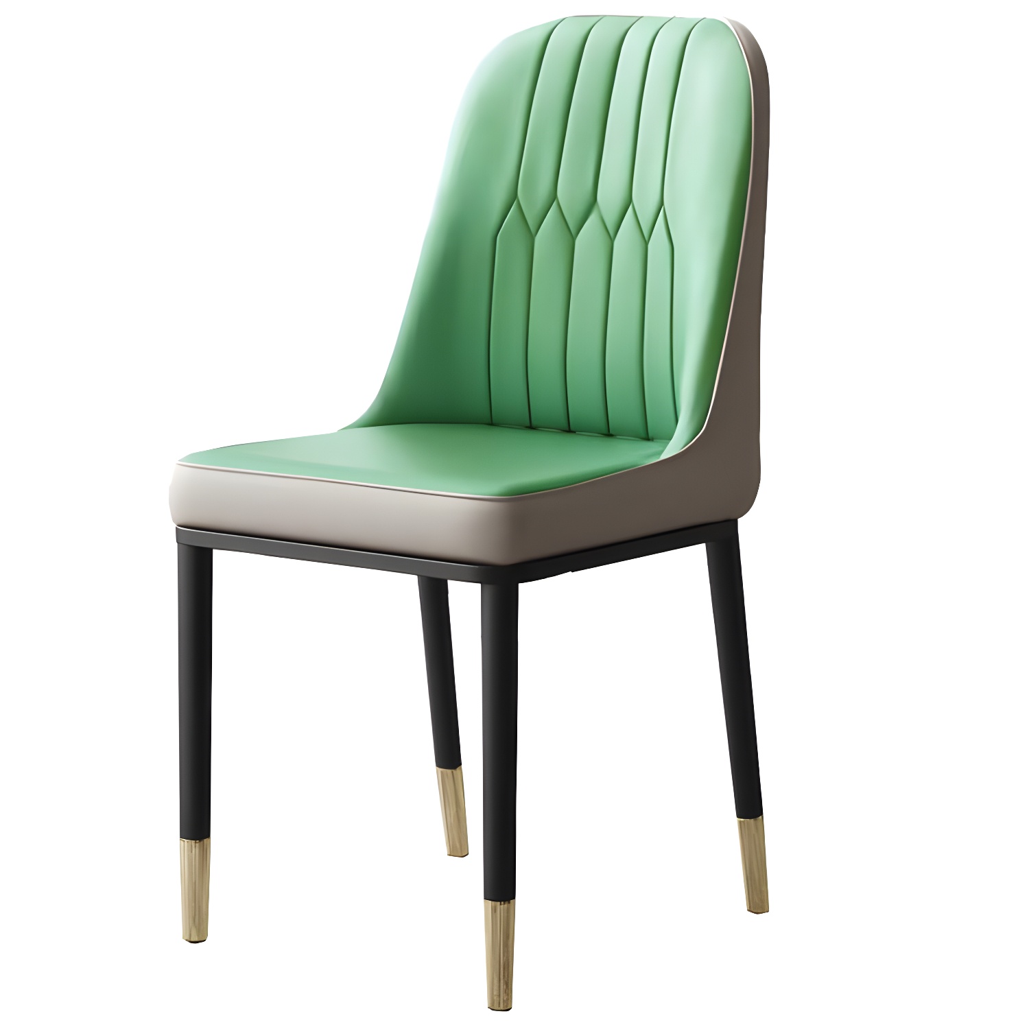 Metal Base Indoor Chair 18'' Wide Parsons Leather Chair for Restaurant
