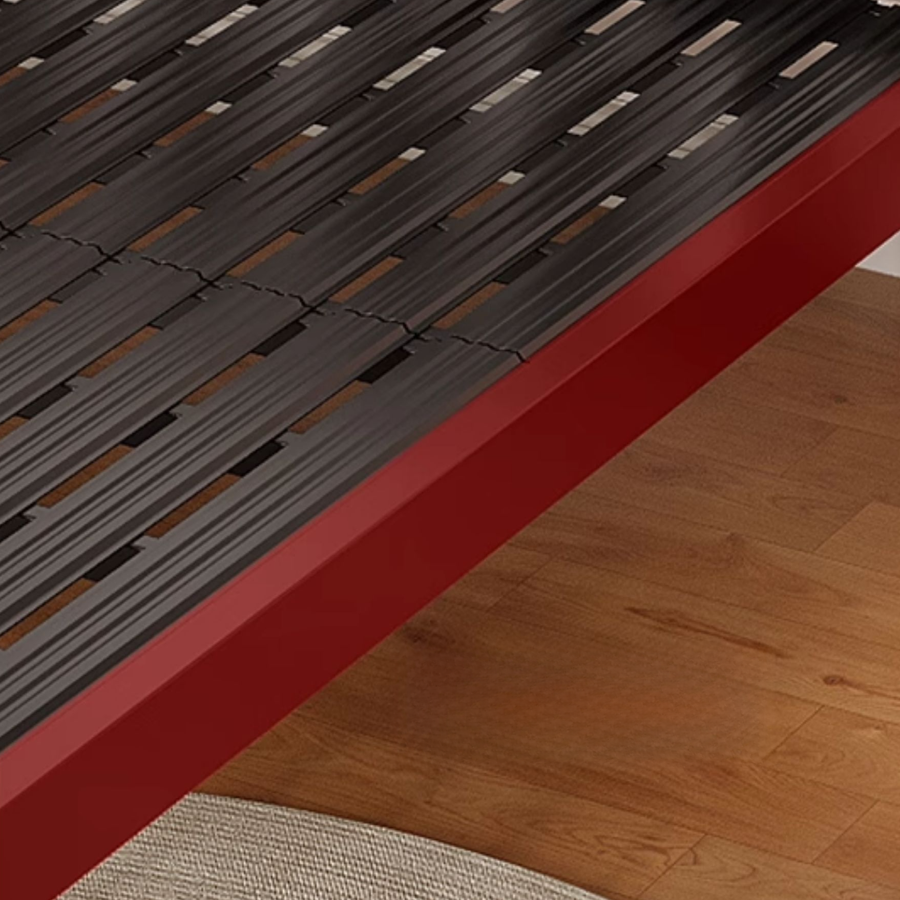 Minimalist Solid Color Tatami Bed/Platform Bed with Alloy Frame and Leg - image 6