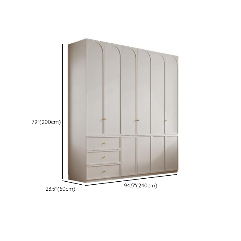 Minimalist Manufactured Wood Independent Almirah with 3-Drawer, Interior Shelves, and Clothing Rod - image 15