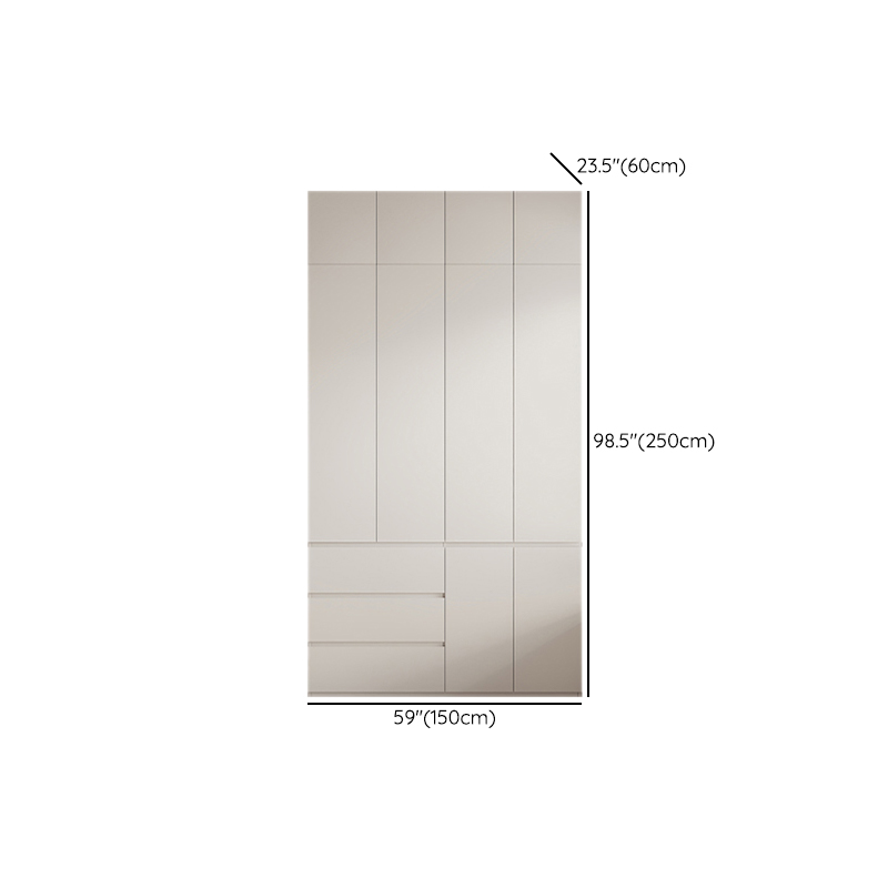 White Modish Manufactured Wood Armoire Cabinet with Soft Close Drawer, Soft Close Door, Interior Shelves, and Clothing Rod - image 21