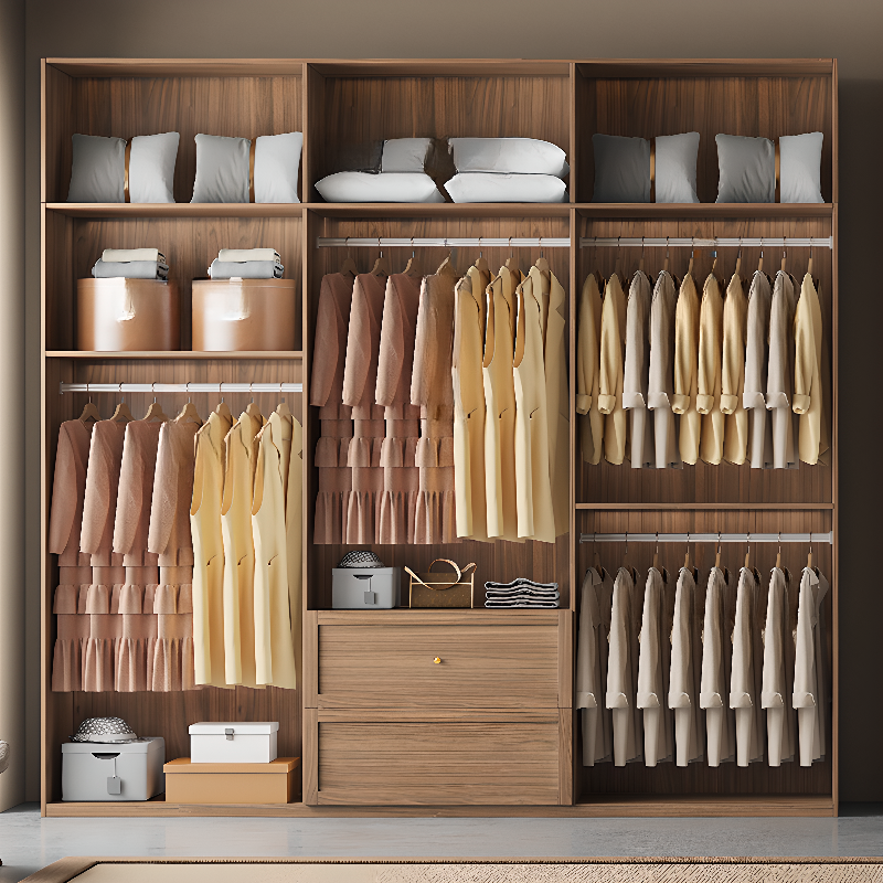 Trendy Unfinished Color Engineered Wood Unattached Armoire Cabinet - image 3