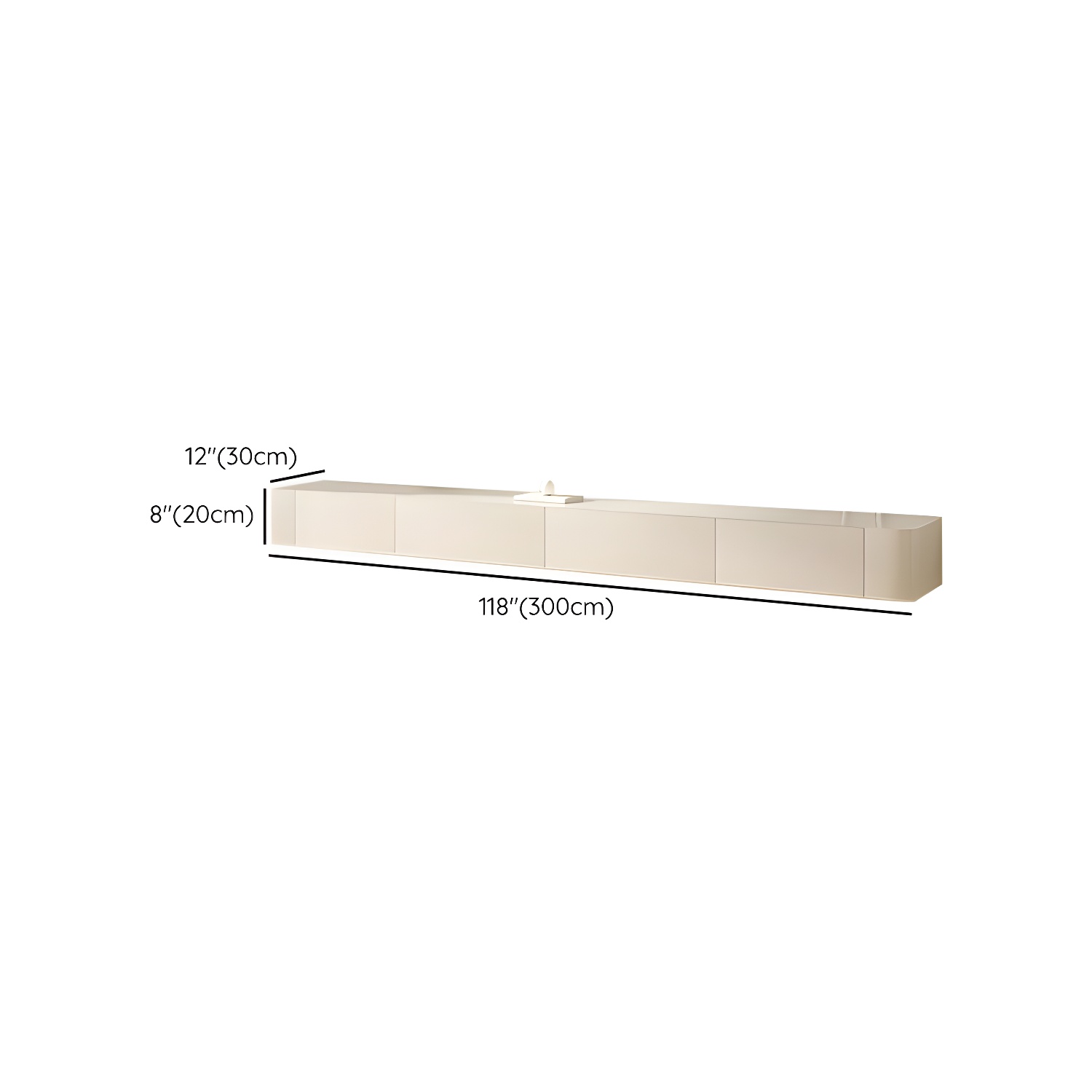 Scandinavian Solid Wood Frame Wall-mounted TV Media Stand with Drawers and Door - image 21