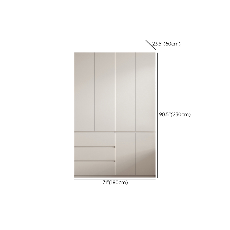 White Modish Manufactured Wood Armoire Cabinet with Soft Close Drawer, Soft Close Door, Interior Shelves, and Clothing Rod - image 23