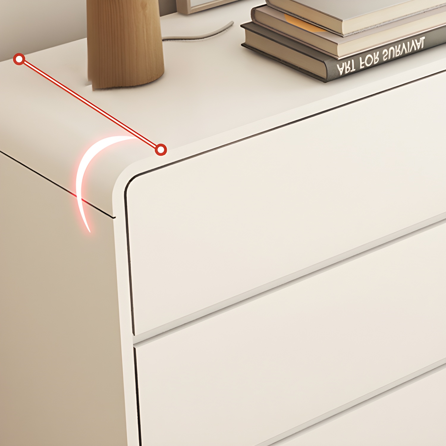 Modern White Double Dresser with Drawers and Soft Close Glides - image 6