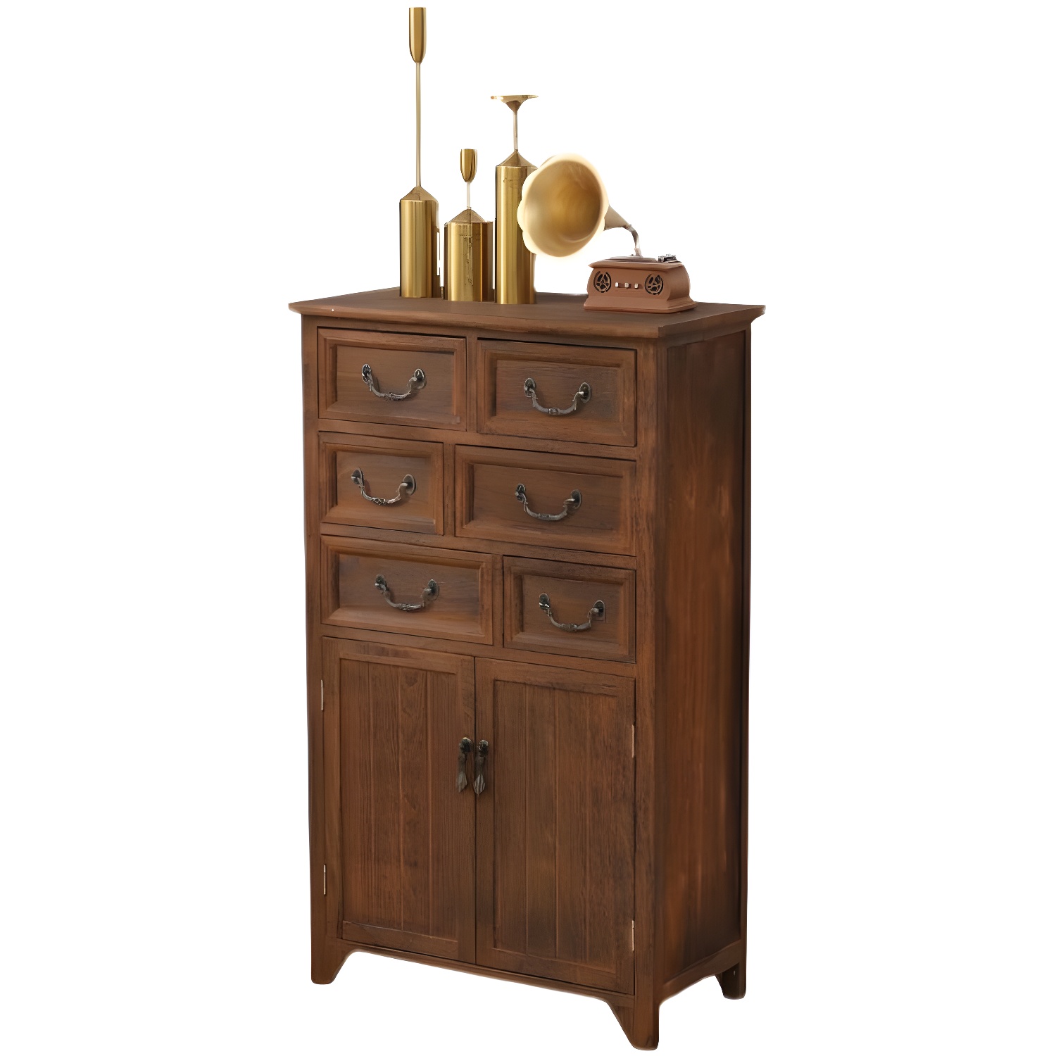 23.6'' Wood 1 Cabinet with Drawers Traditional Accent Cabinet in Distressed Finish - image 9