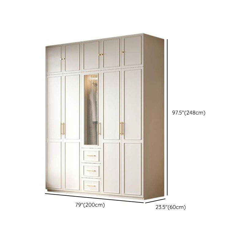 Modern Manufactured Wood Standalone Almirah with Soft Close Drawer, Soft Close Door, Interior Shelves, and Hanging Rod - image 24