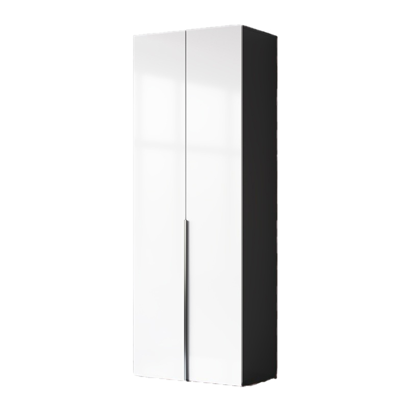 Convenient White Wardrobe Armoire with Shelves and Clothing Rod - image 5