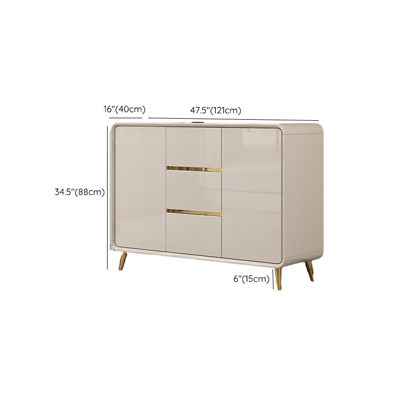 Elegant Wood Buffet with 3 Drawers and Cabinets for Kitchen Storage - image 9