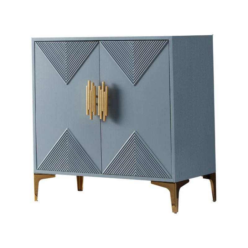 Glamorous Self-supporting Cerulean Accent Cabinet/Accent Chest for Drawing Room