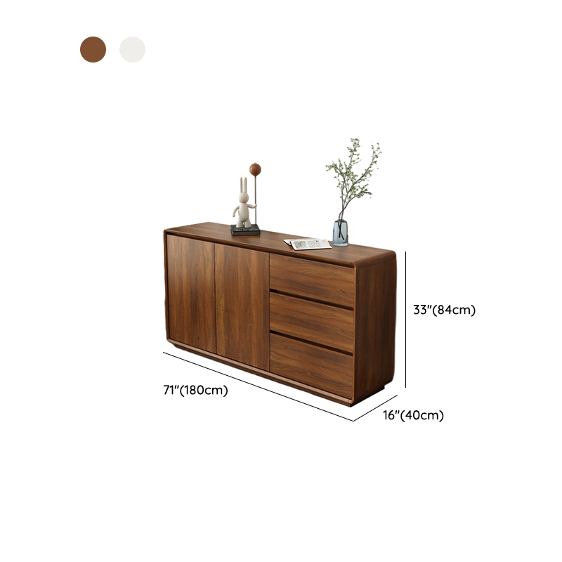 Ground Sideboard with 3 Drawers, Cupboard, Standard/Narrow Size, Timber Countertop, Adjustable Shelving, and 2 Doors/1 Door - image 16