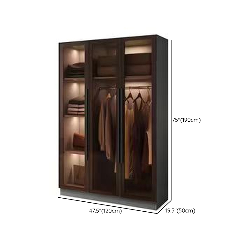 Ink Casual Lumber Wardrobe with Soft Close Door, Interior Shelves, and Hanging Rod - image 13