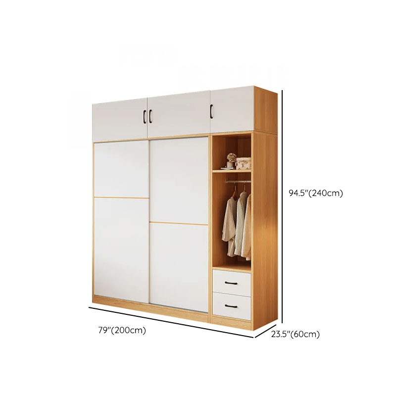 White Modish Wooden Independent Armoire Cabinet with Soft Close Drawer, Soft Close Door, and Interior Shelves - image 19