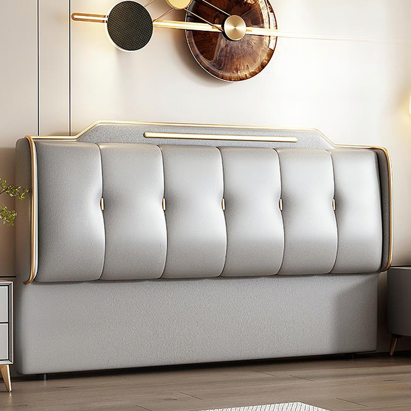 Art Deco Style Panel Headboard in Pine Wood with No Distressing, Rectangle Shape for Queen/Full/Twin XL Bed, Featuring Sponge Upholstery and Standard Height - image 6