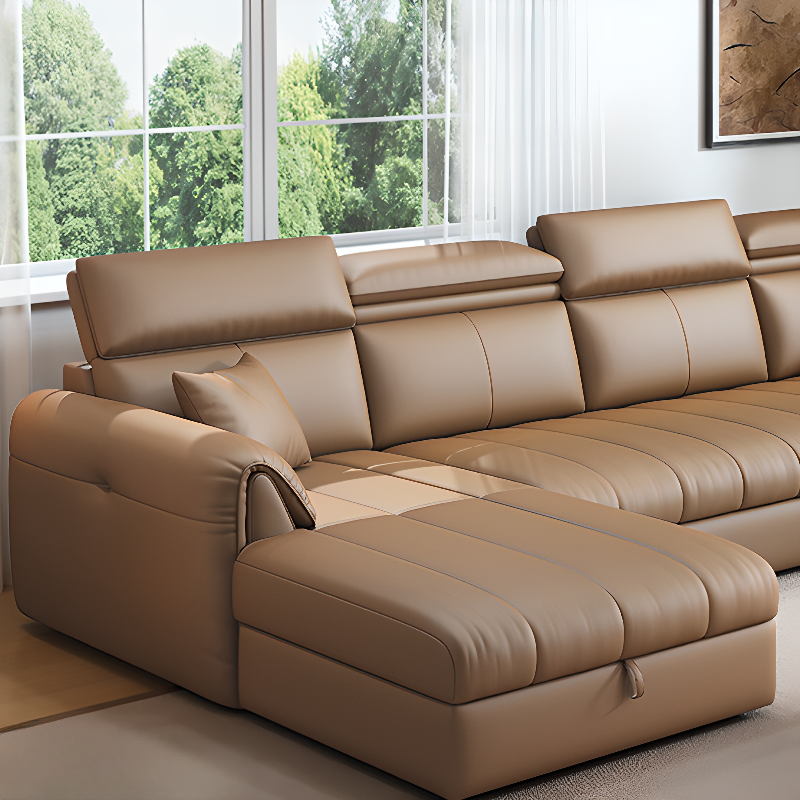 Coffee L-Shape/Straight Right Hand Facing/Horizontal Sofa Chaise/Convertible Sofa with Under-seat-storage for Seats 5/Seats 2/for 6