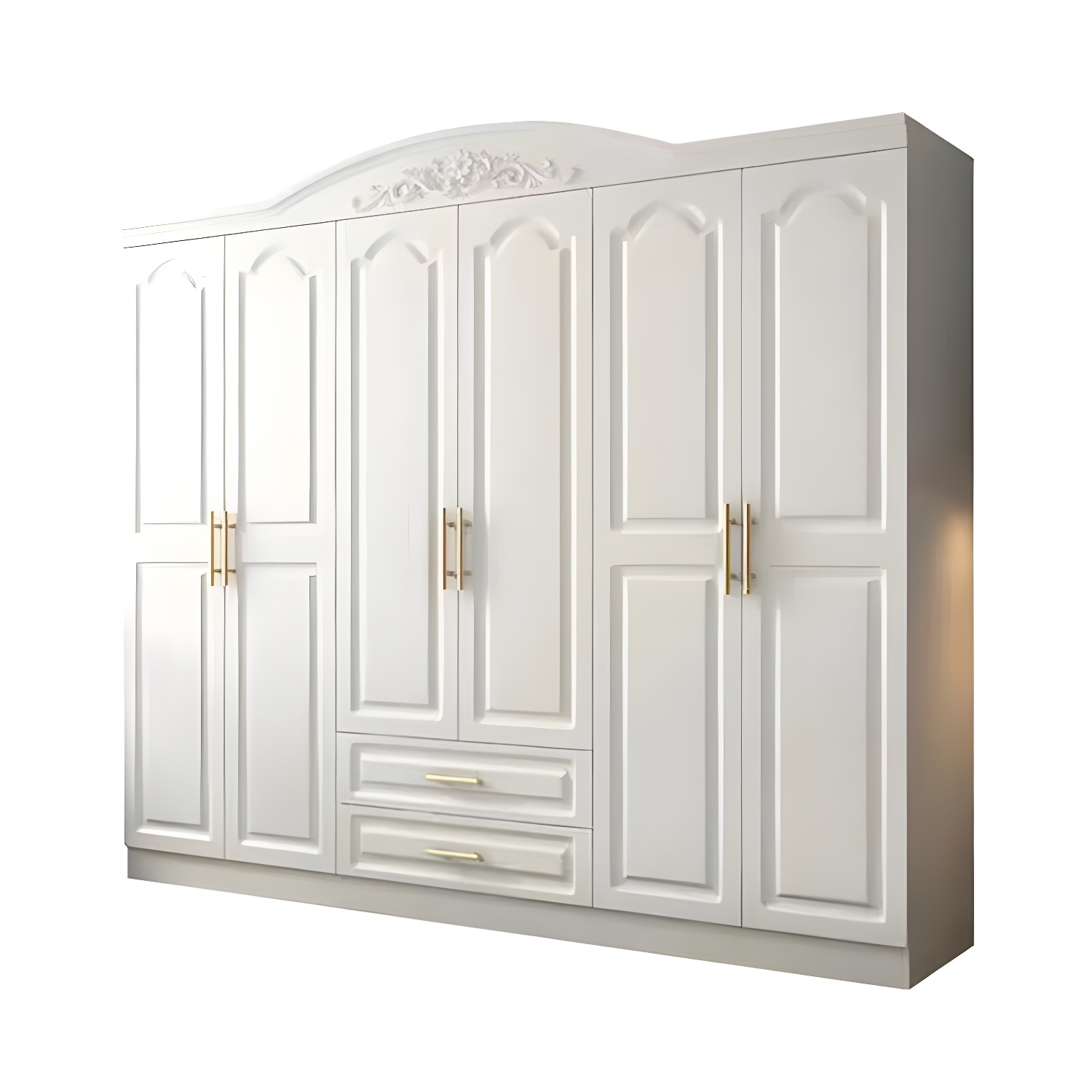French Country Wardrobe White Wooden Wardrobe Closet for Bedroom - image 5